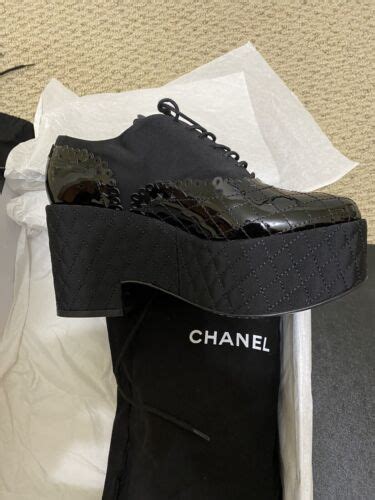 chanel platform boots